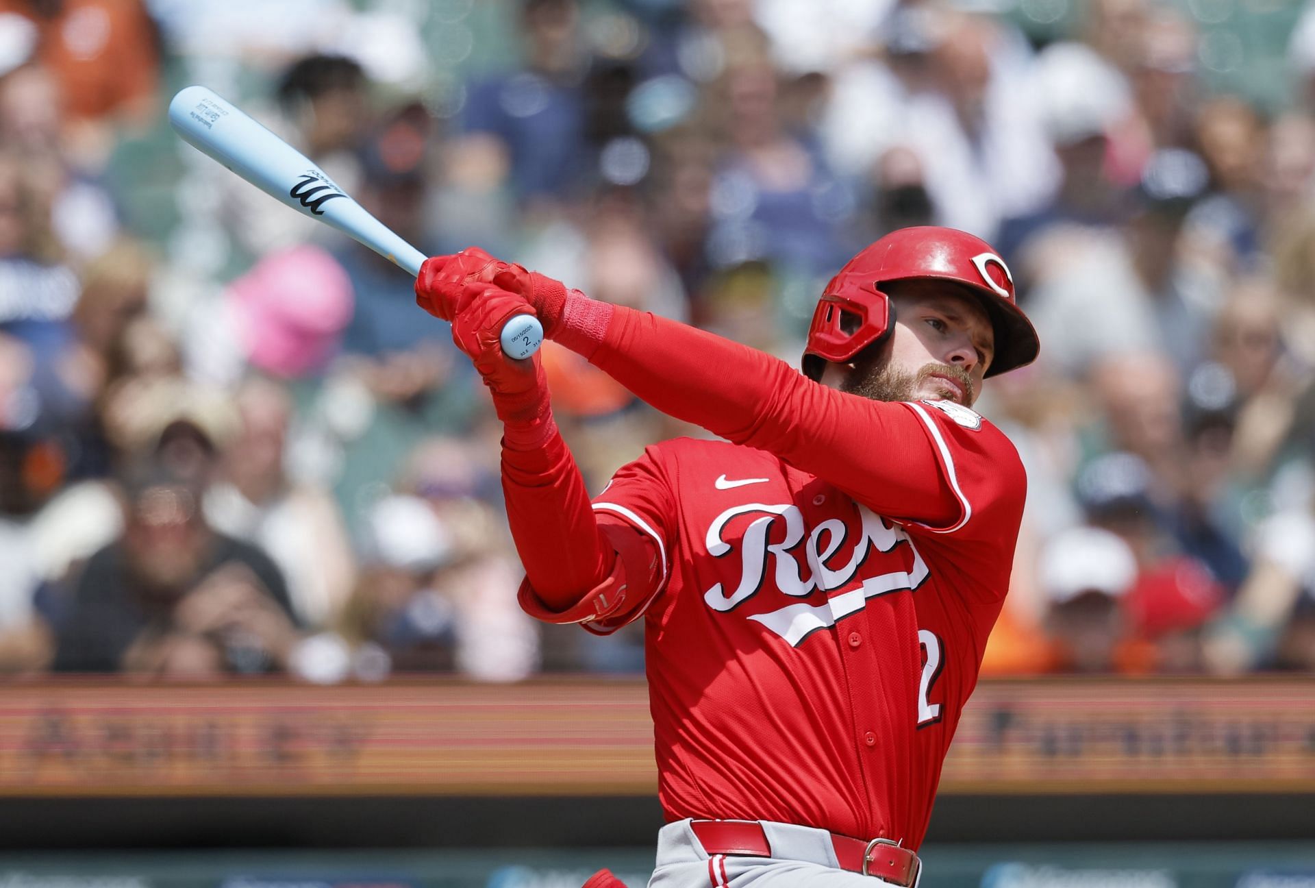Gavin Lux in action against the Detroit Tigers - Source: Getty